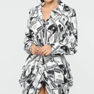 Fashion Nova dollar bill mini dress